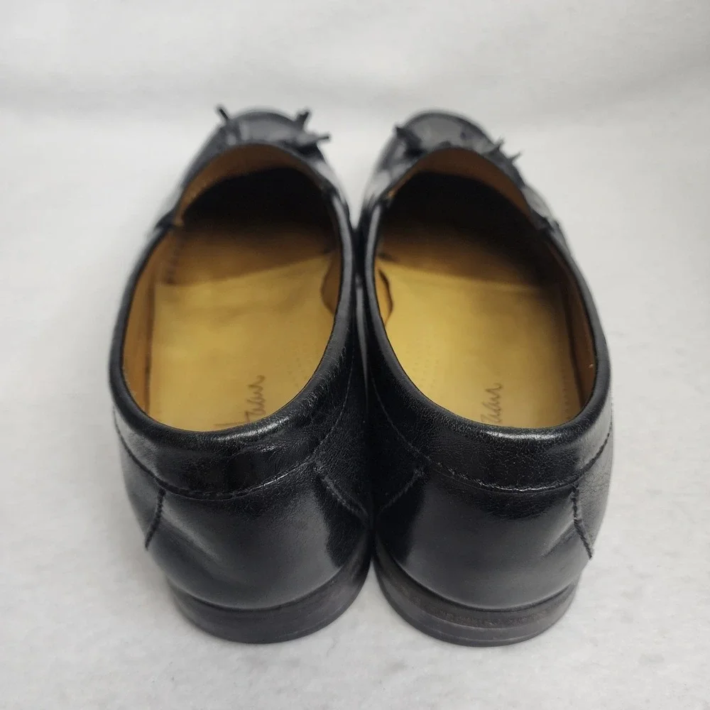 Cole Haan Pinch 03506 Men 8.5D Loafer Black Leather Tassel Moc Toe Slip On Shoes